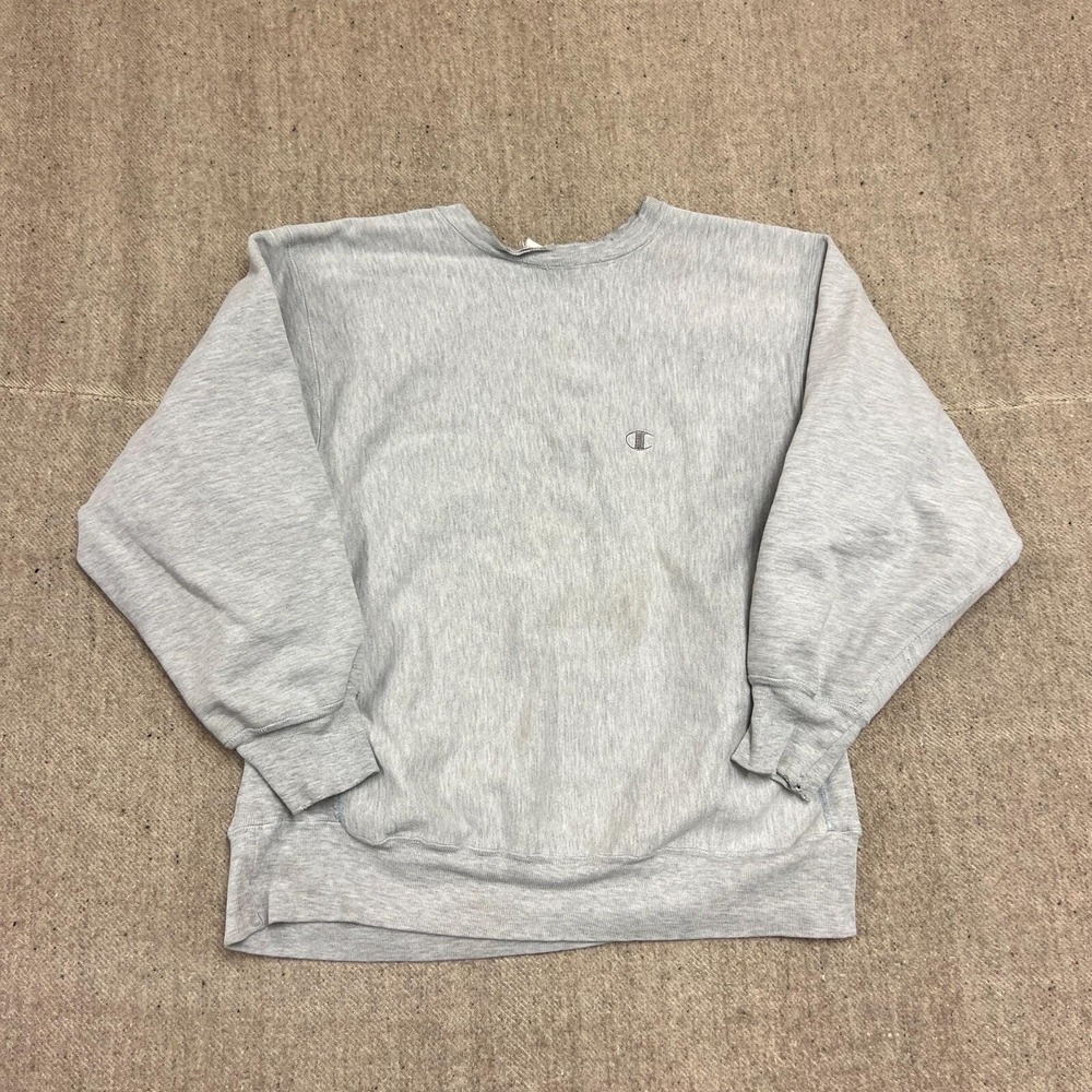 Vintage Champion Reverse Weave Sweatshirt Mens XL‎ Gray 1980s USA